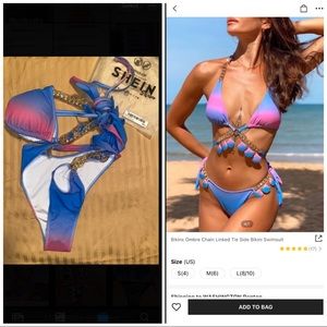 Brand New blue purple ombré bikini